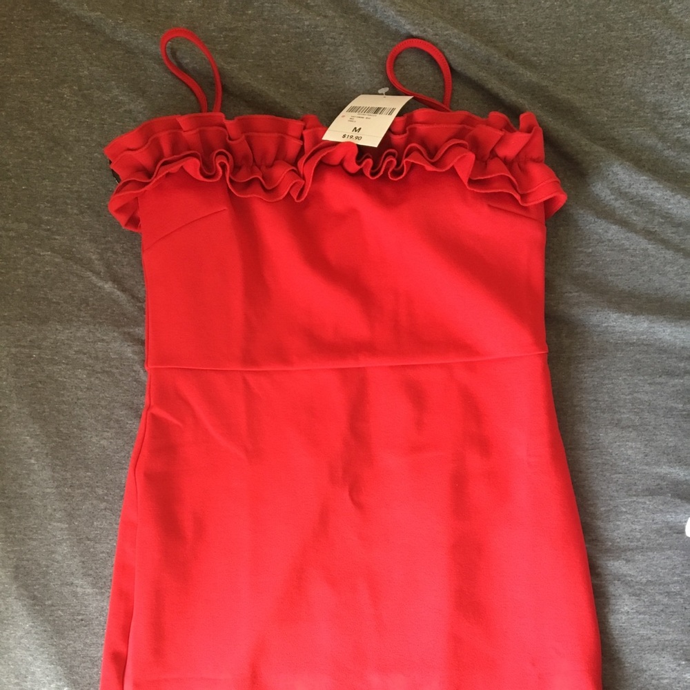 Ruffle Square Neck Dress - Picture 2 of 4